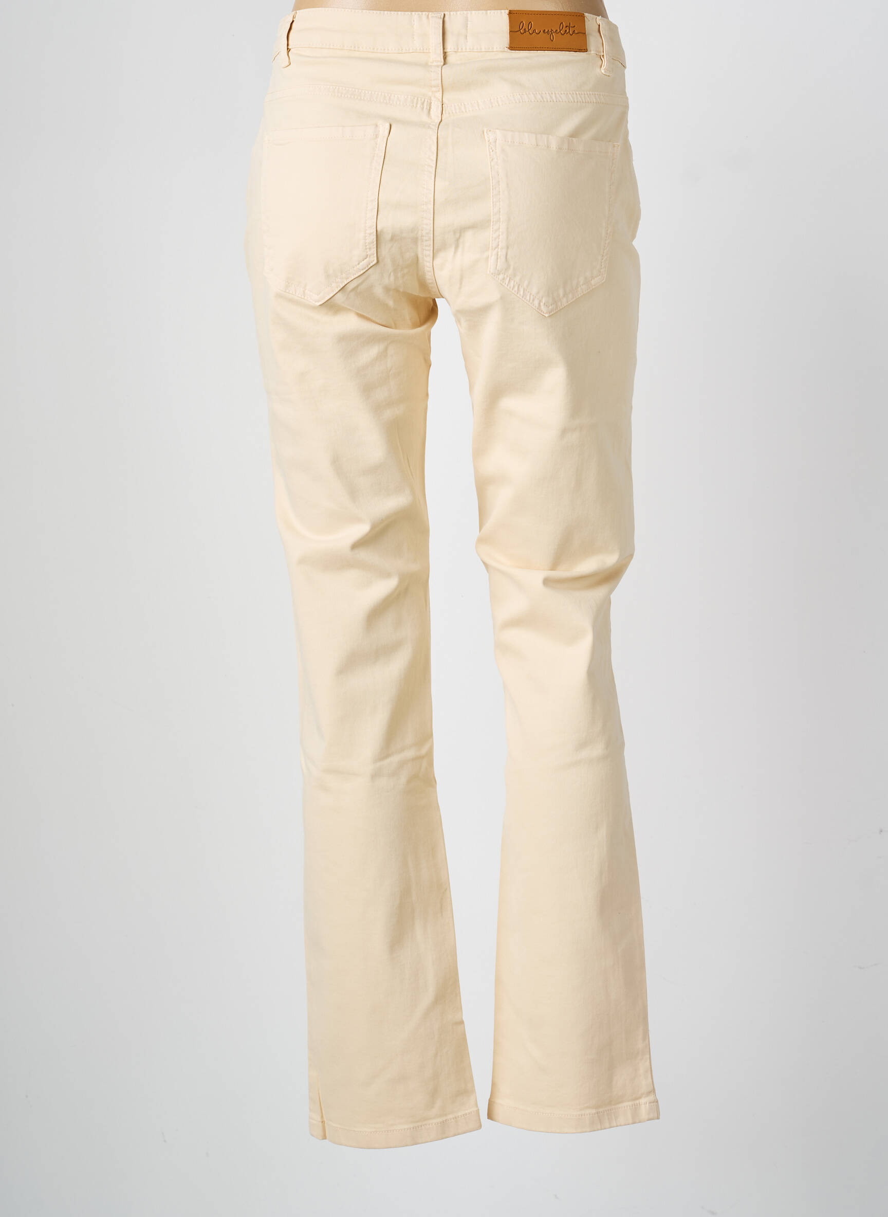 Pantalon slim tissage popeline taille normale beige LOLA ESPELETA femme