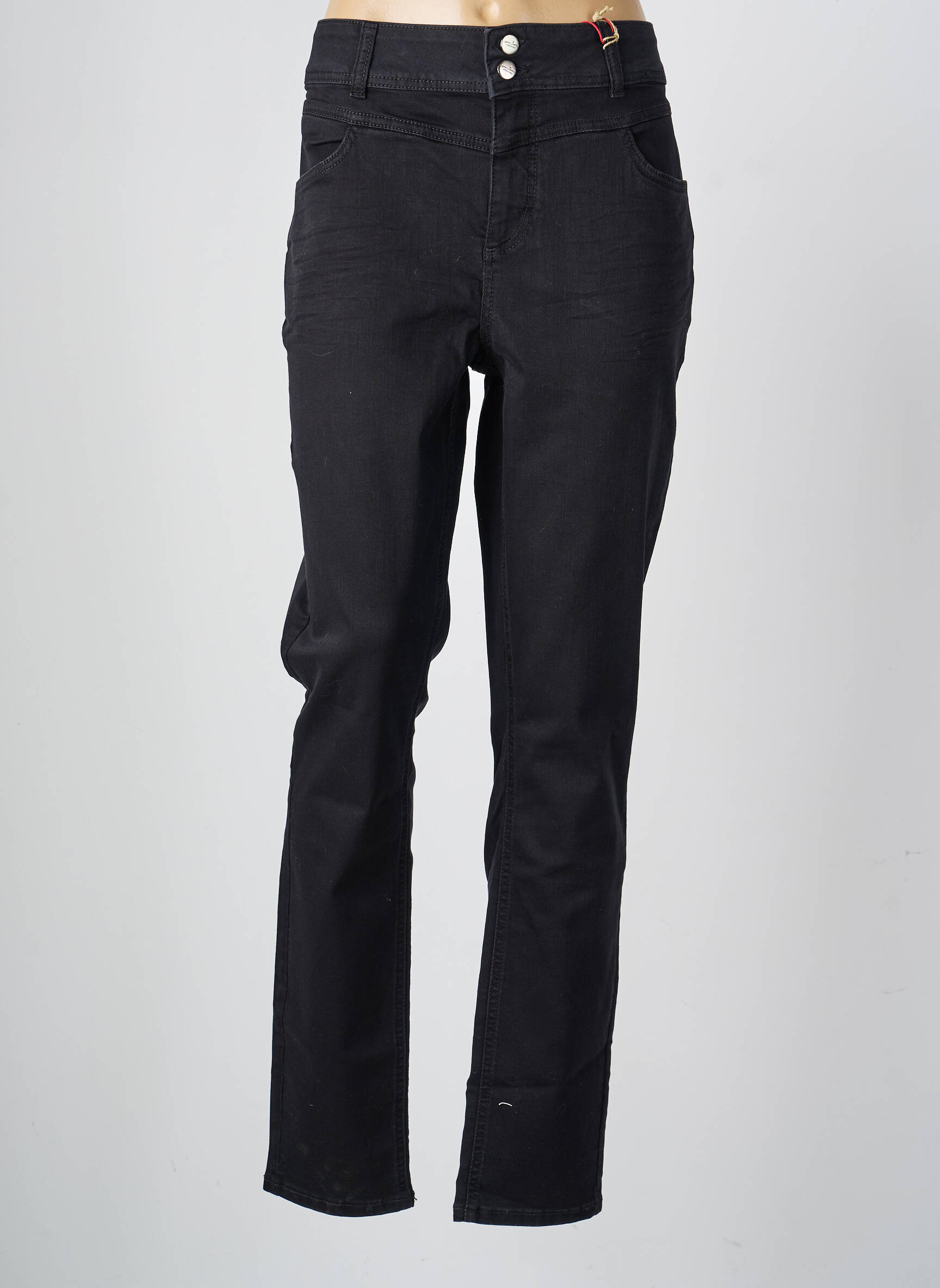 Pantalon slim tissage popeline taille normale noir STREET ONE femme