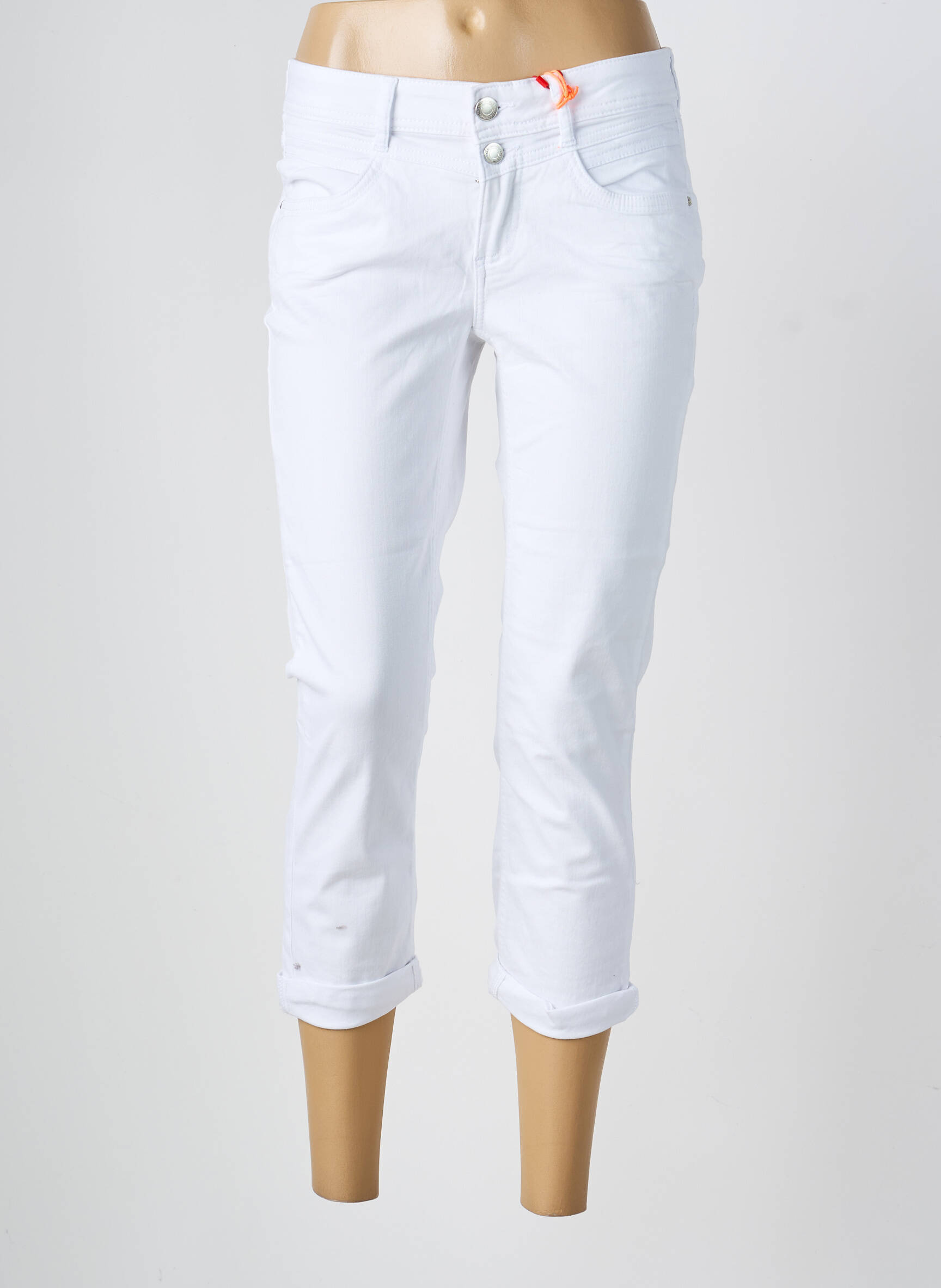 Jeans coupe slim taille basse taille basse blanc STREET ONE femme