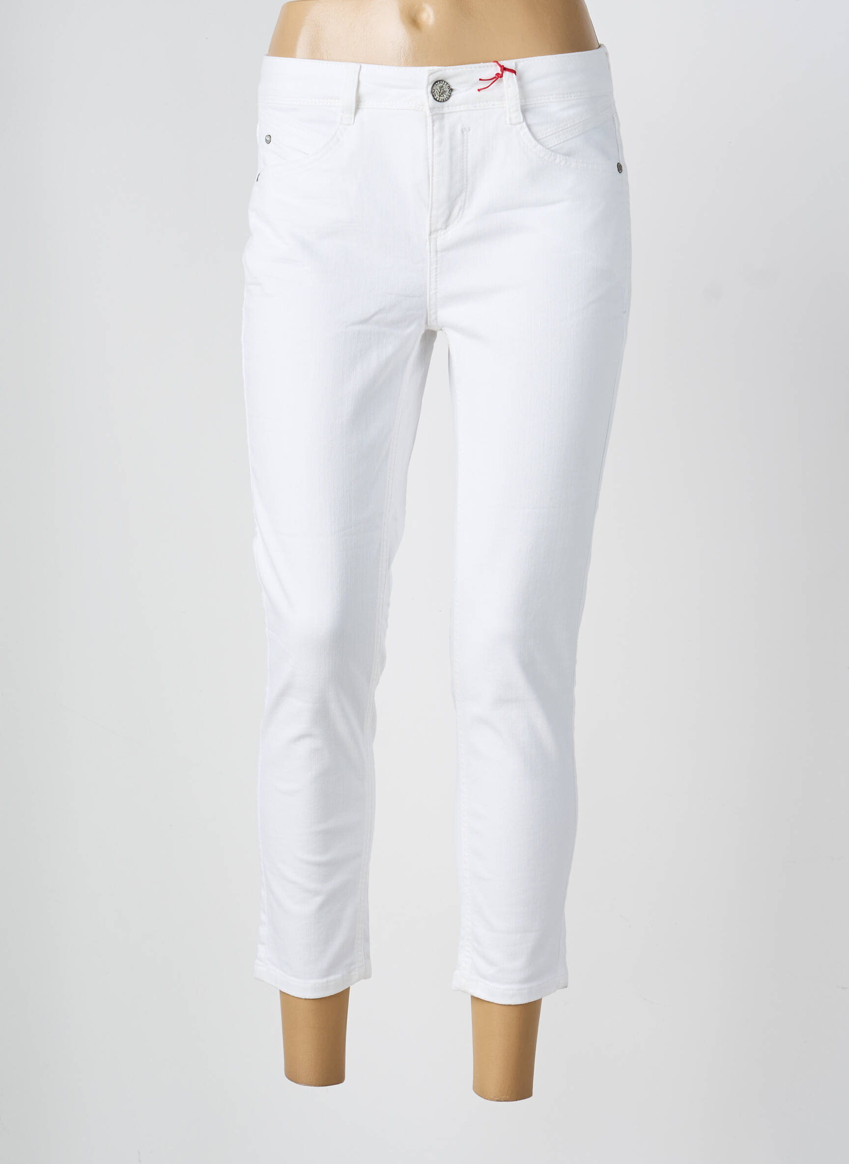 Jeans coupe slim taille basse taille basse blanc STREET ONE femme