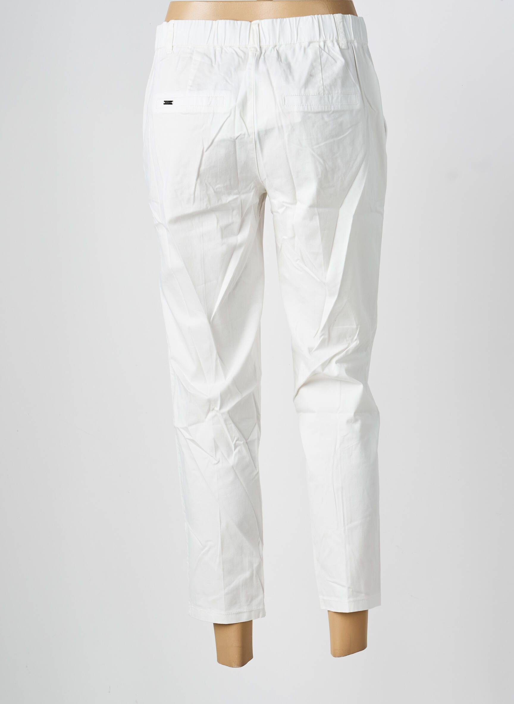 Pantalon chino tissage popeline taille normale blanc STREET ONE femme