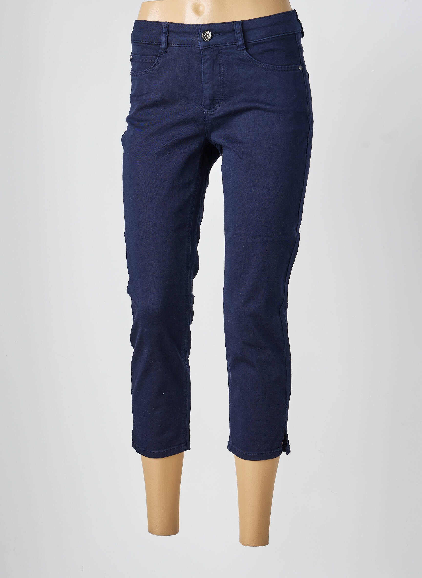 Pantacourt stretch taille normale bleu OUI femme