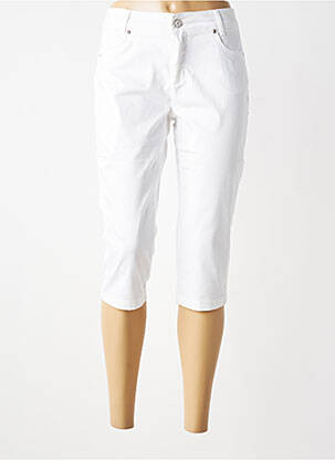Corsaire tissage popeline taille normale blanc STREET ONE femme