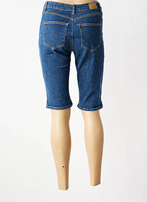 Bermuda taille haute taille haute bleu KANOPE femme