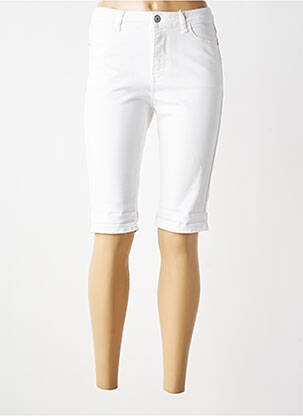Corsaire stretch taille normale blanc KANOPE femme