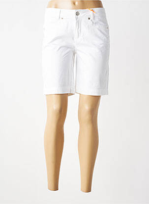 Bermuda tissage popeline taille normale blanc STREET ONE femme