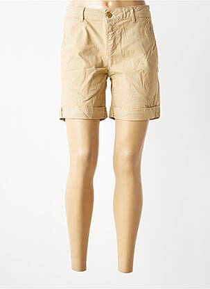 Short fermeture zippée sous rabat boutonné taille normale beige HAPPY femme