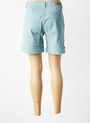 Short fermeture zippée sous rabat boutonné taille normale bleu HAPPY femme