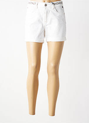 Short tissage denim taille normale blanc FREEMAN T.PORTER femme