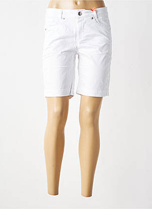Bermuda tissage popeline taille normale blanc STREET ONE femme