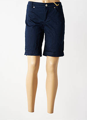 Bermuda tissage popeline taille normale bleu STREET ONE femme