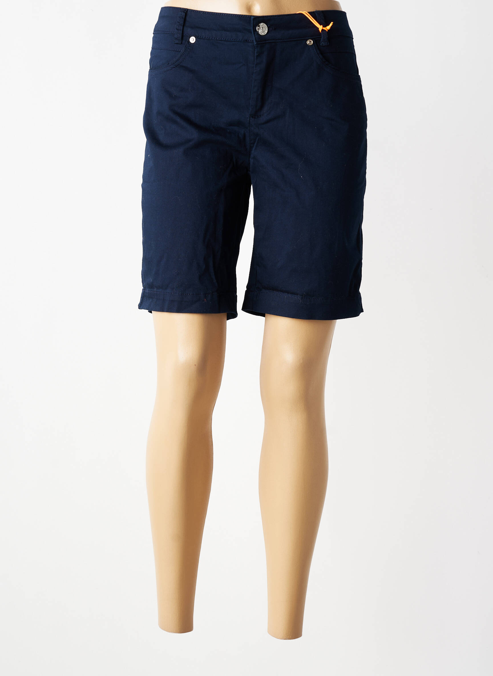 Bermuda tissage popeline taille normale bleu STREET ONE femme