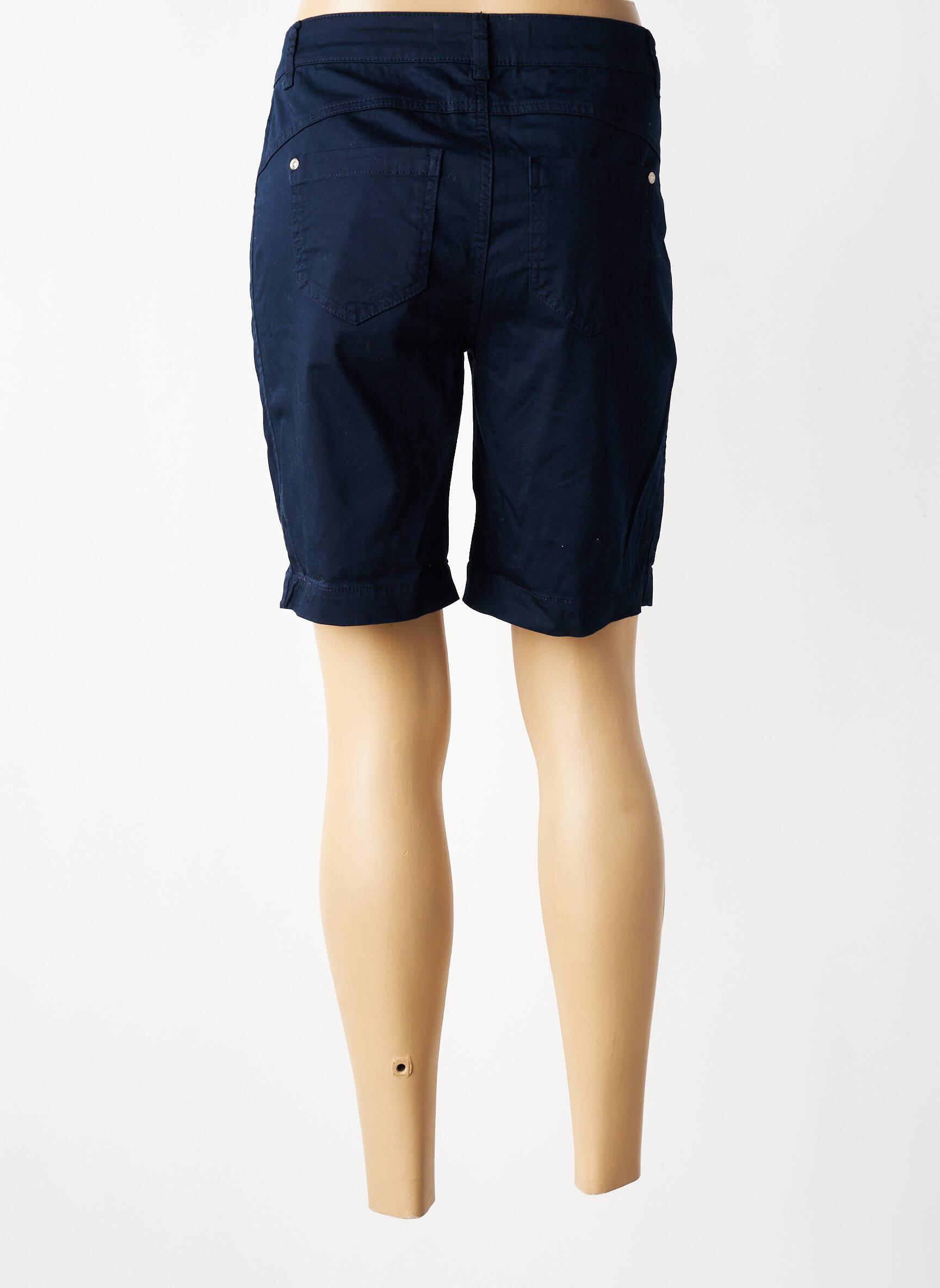Bermuda tissage popeline taille normale bleu STREET ONE femme