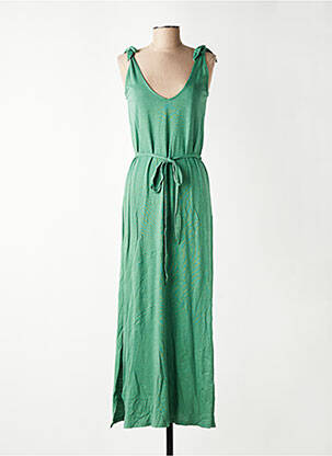 Robe longue sans manche sans manche vert INDI & COLD femme