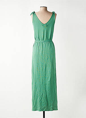 Robe longue sans manche sans manche vert INDI & COLD femme