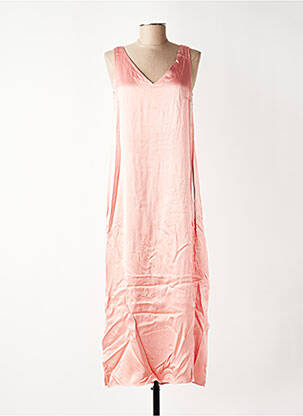 Robe longue sans manche sans manche rose OUI femme