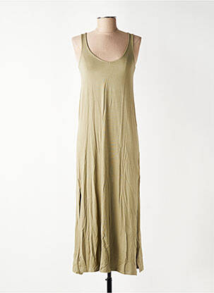 Robe mi-longue sans manche sans manche vert YERSE femme