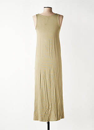 Robe mi-longue sans manche sans manche vert YERSE femme