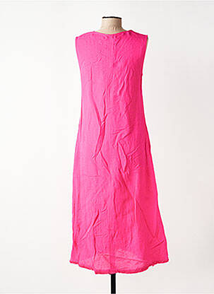 Robe mi-longue sans manche sans manche rose VAN-DOS femme