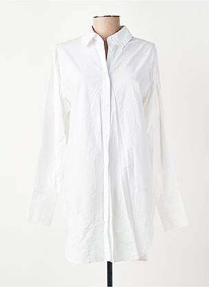 Tunique manches longues col chemisier blanc SCHOOL RAG femme