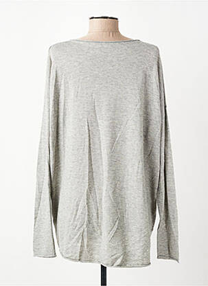 Pull tissage chiné manches longues gris AMERICAN VINTAGE femme