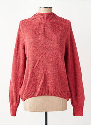 Pull stretch manches longues rose STUDIO PARISIEN femme