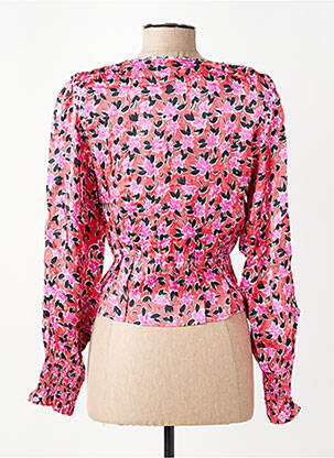 Blouse imprimé fleurs manches longues rose SUNCOO femme