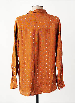 Chemisier coupe cintrée manches longues marron INDI & COLD femme