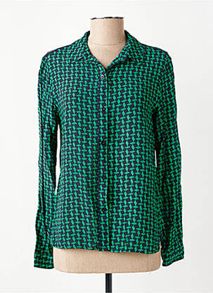 Chemisier coupe cintrée manches longues vert FREEMAN T.PORTER femme