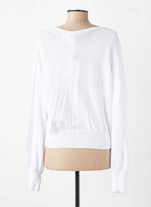 Gilet manches longues resserrée sur le bas blanc AMELIE & AMELIE femme