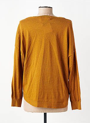 Pull coupe droite manches longues jaune INDI & COLD femme