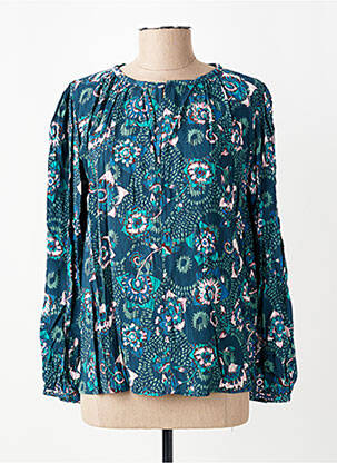 Blouse imprimé fleurs manches longues vert SUNCOO femme