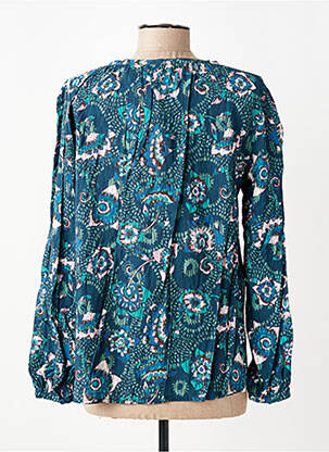 Blouse imprimé fleurs manches longues vert SUNCOO femme