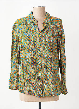 Chemisier coupe cintrée manches longues vert INDI & COLD femme