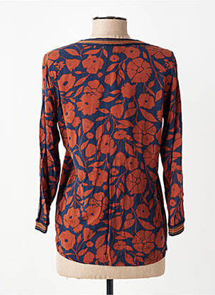 Top coupe cintrée manches 3/4 bleu KANOPE femme