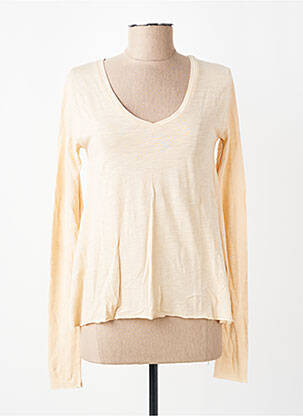T-shirt manches longues manches longues beige AMERICAN VINTAGE femme