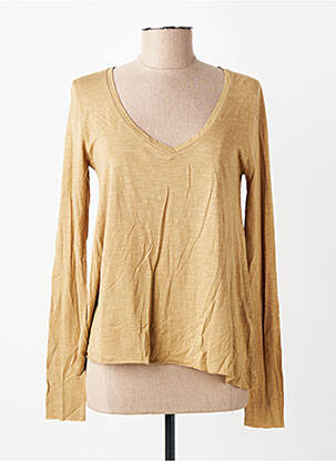 T-shirt manches longues manches longues marron AMERICAN VINTAGE femme