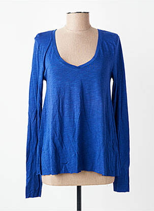T-shirt manches longues manches longues bleu AMERICAN VINTAGE femme