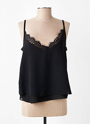 Top manches bretelles ajustables fines bretelles noir RINASCIMENTO femme