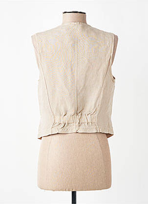 Gilet sans manche poches beige PAKO LITTO femme
