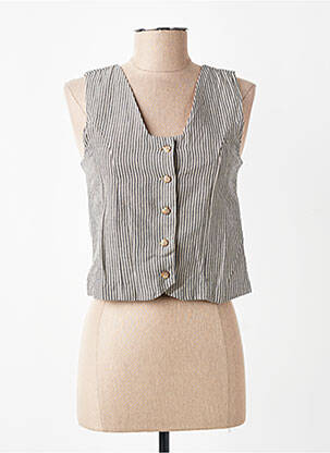 Gilet sans manche doublure beige YERSE femme