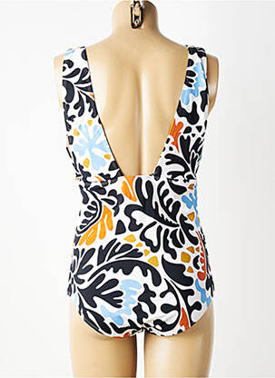 Maillot de bain 1 pièce imprimé fantaisie noir SUNCOO femme