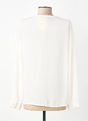 Chemisier tissage crêpe manches longues beige VIRGINIA HILL femme
