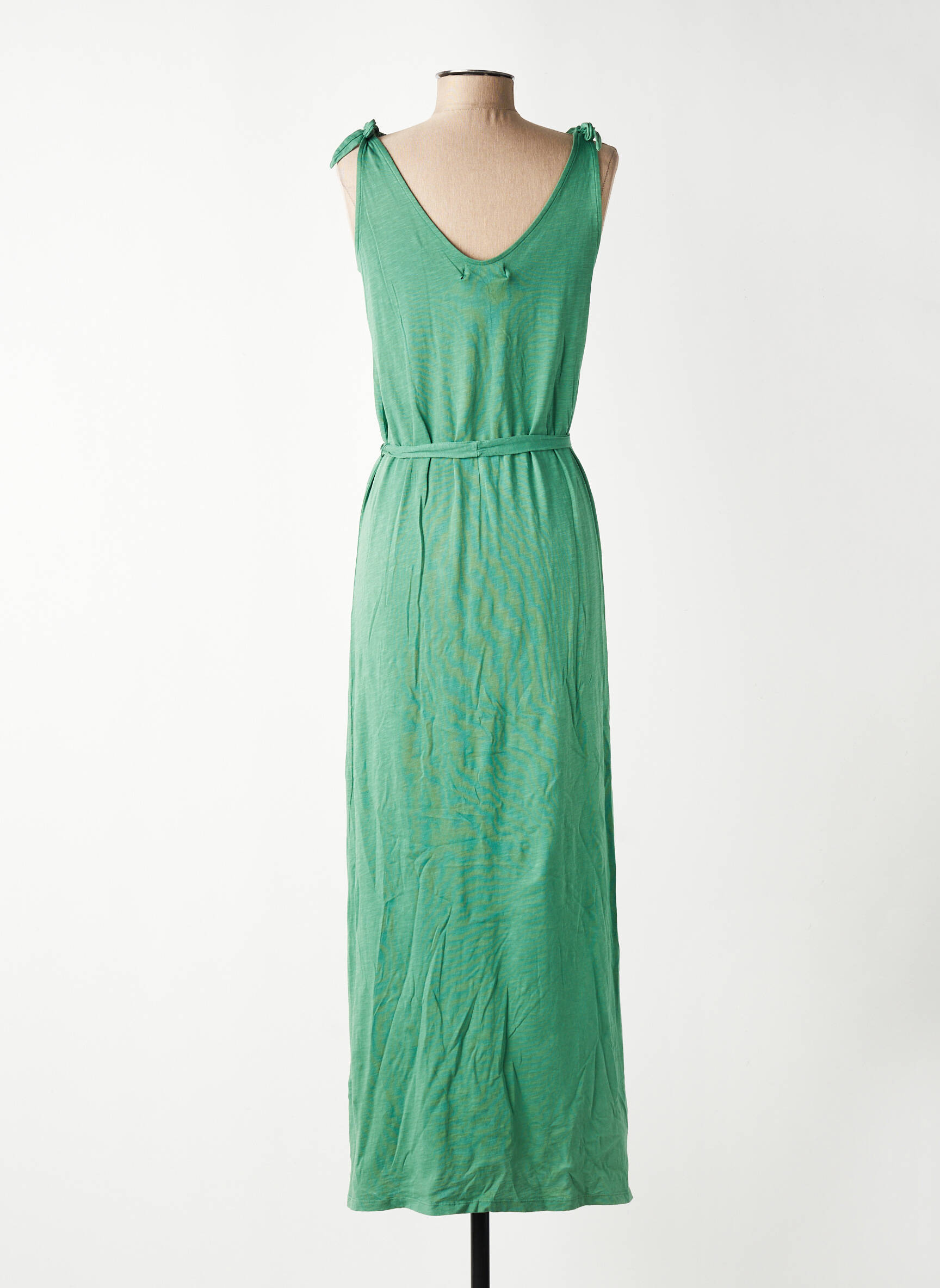 Robe longue sans manche sans manche vert INDI & COLD femme