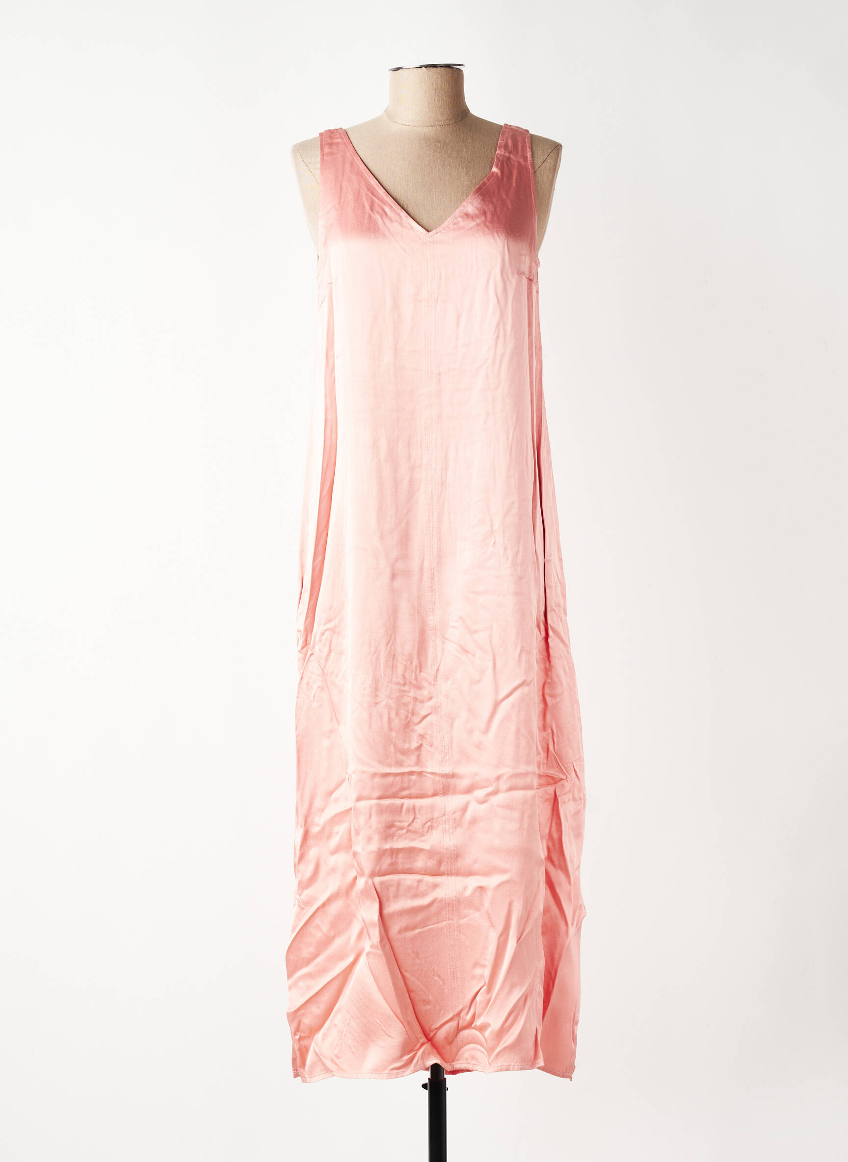 Robe longue sans manche sans manche rose OUI femme