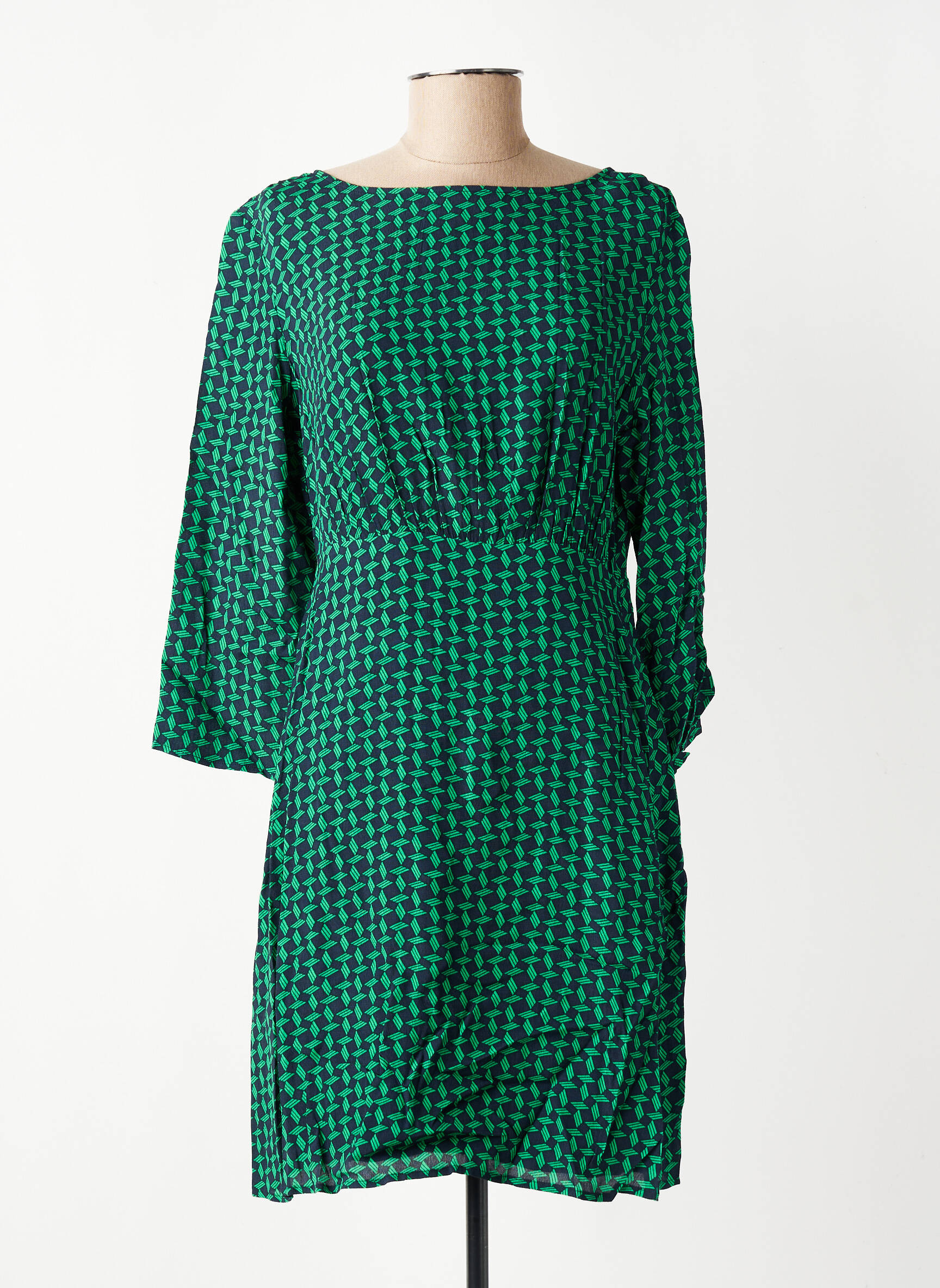 Robe courte manches longues manches longues bleu FREEMAN T.PORTER femme