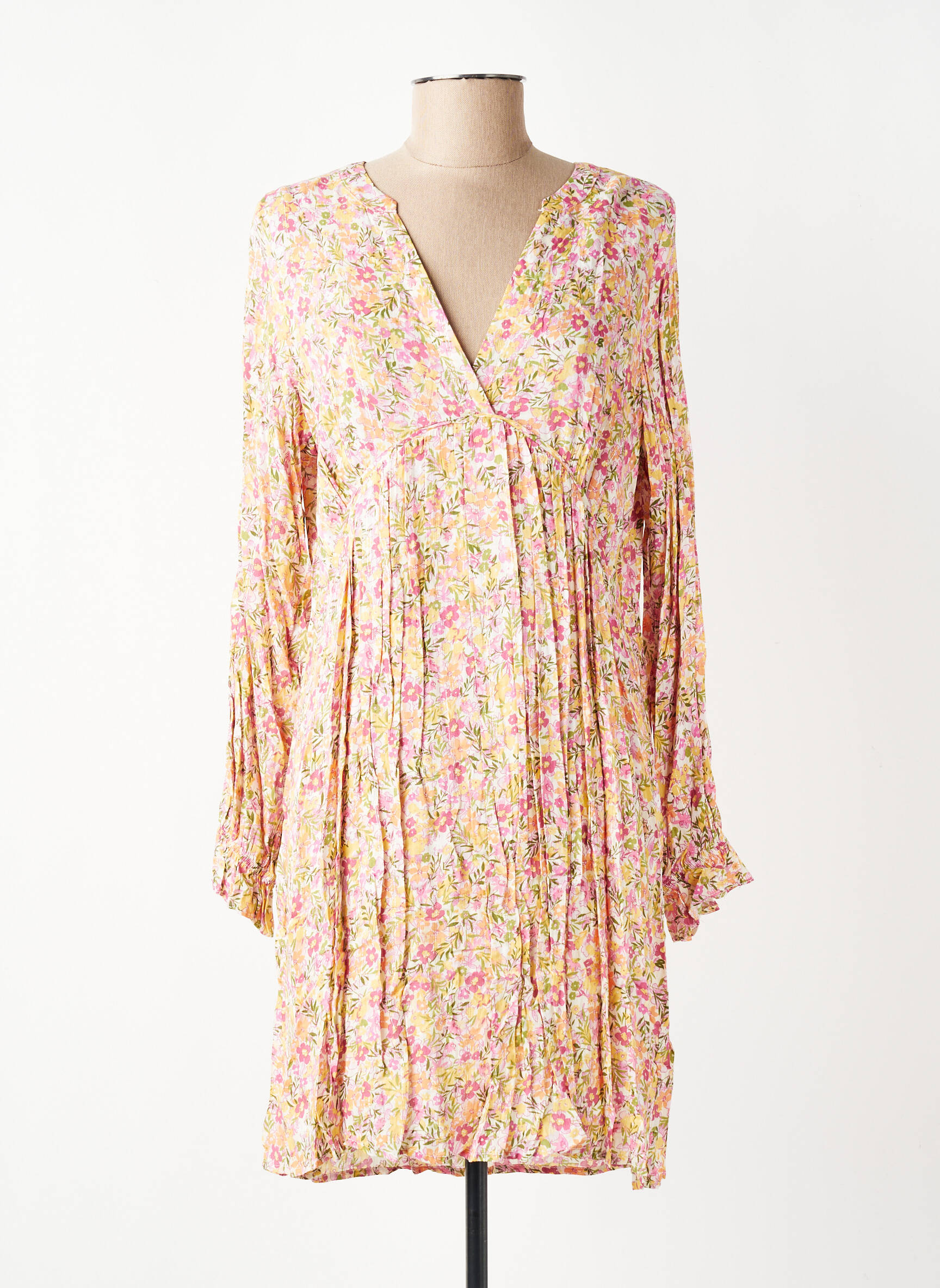 Robe courte manches longues manches longues jaune LPB LES PETITES BOMBES  femme
