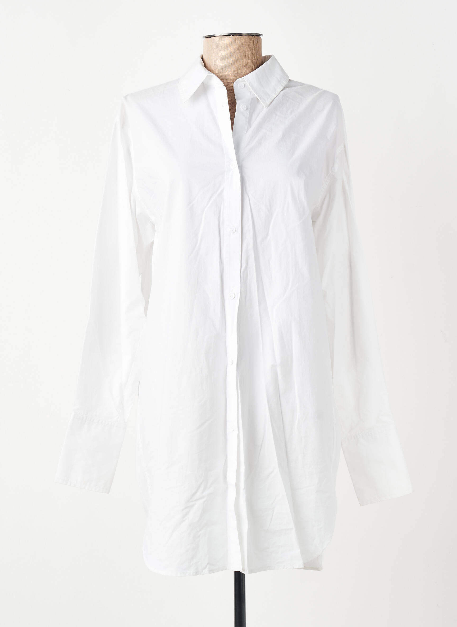 Tunique manches longues col chemisier blanc SCHOOL RAG femme