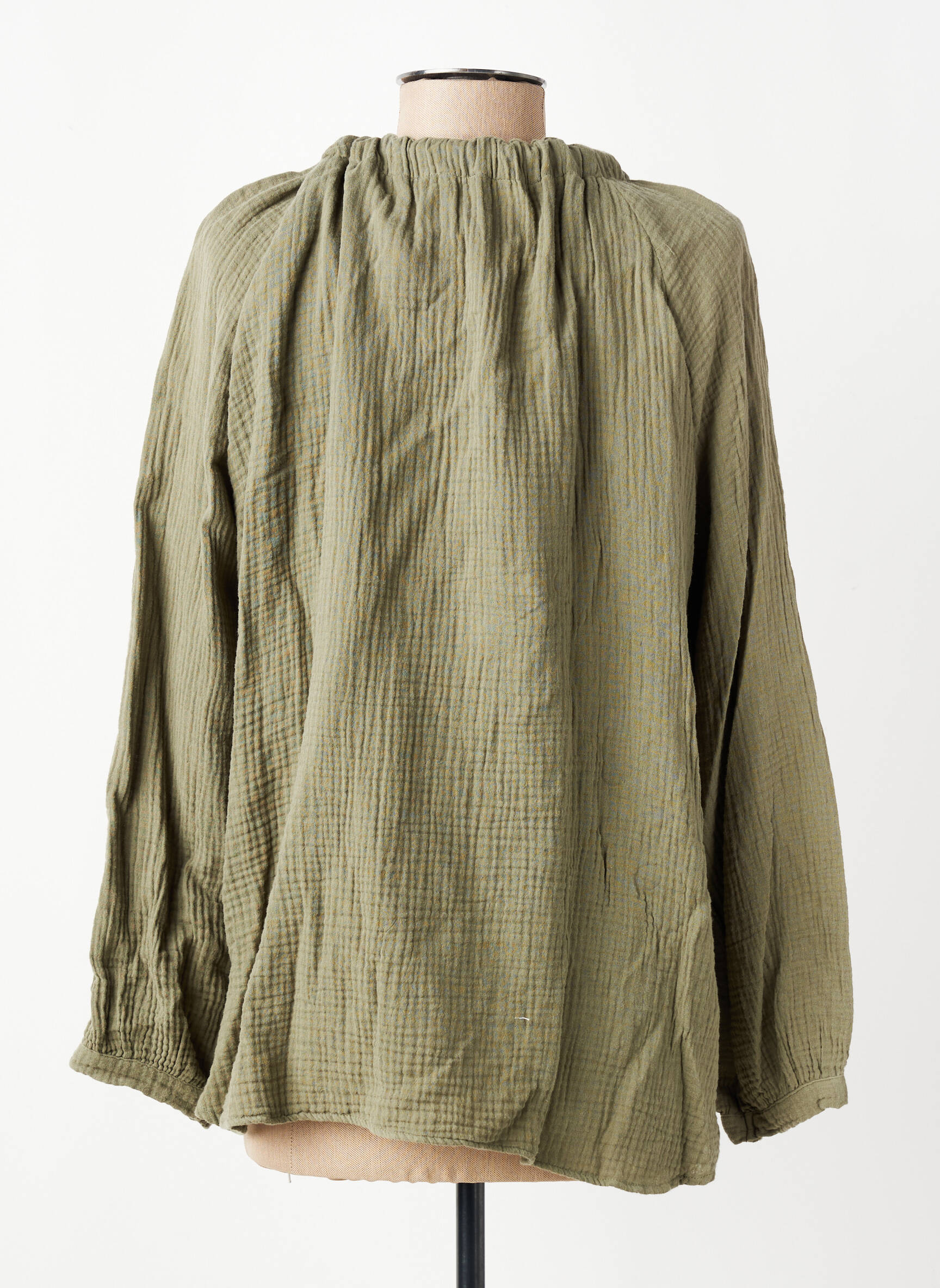 Blouse manches longues manches longues vert AMOUR femme