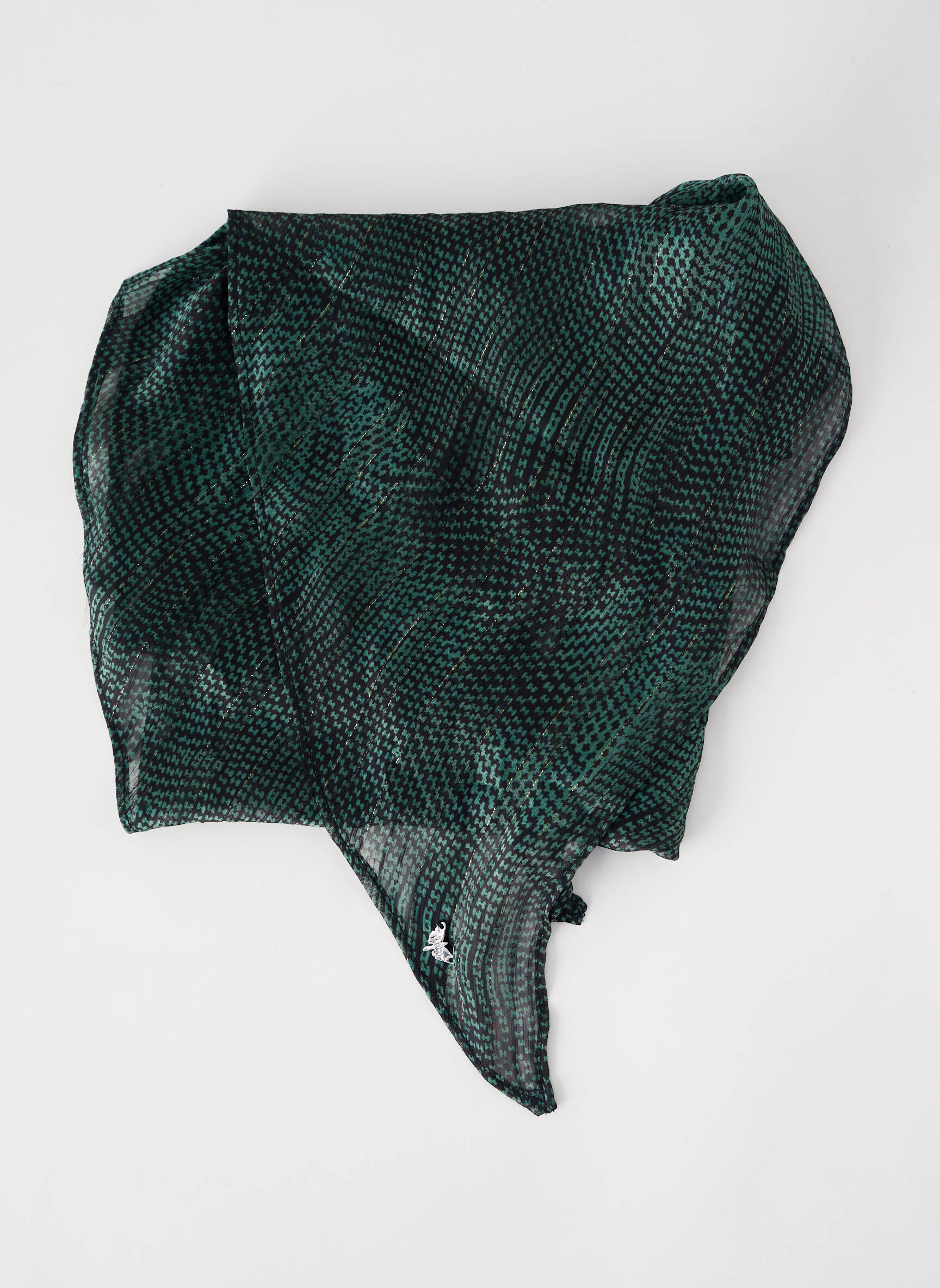 Foulard effet matière satinée vert LPB LES PETITES BOMBES  femme